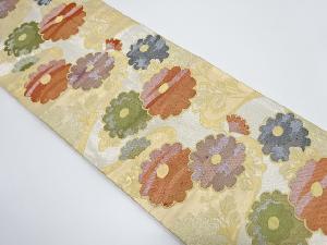 アンティーク　霞に菊模様織り出し袋帯（材料）